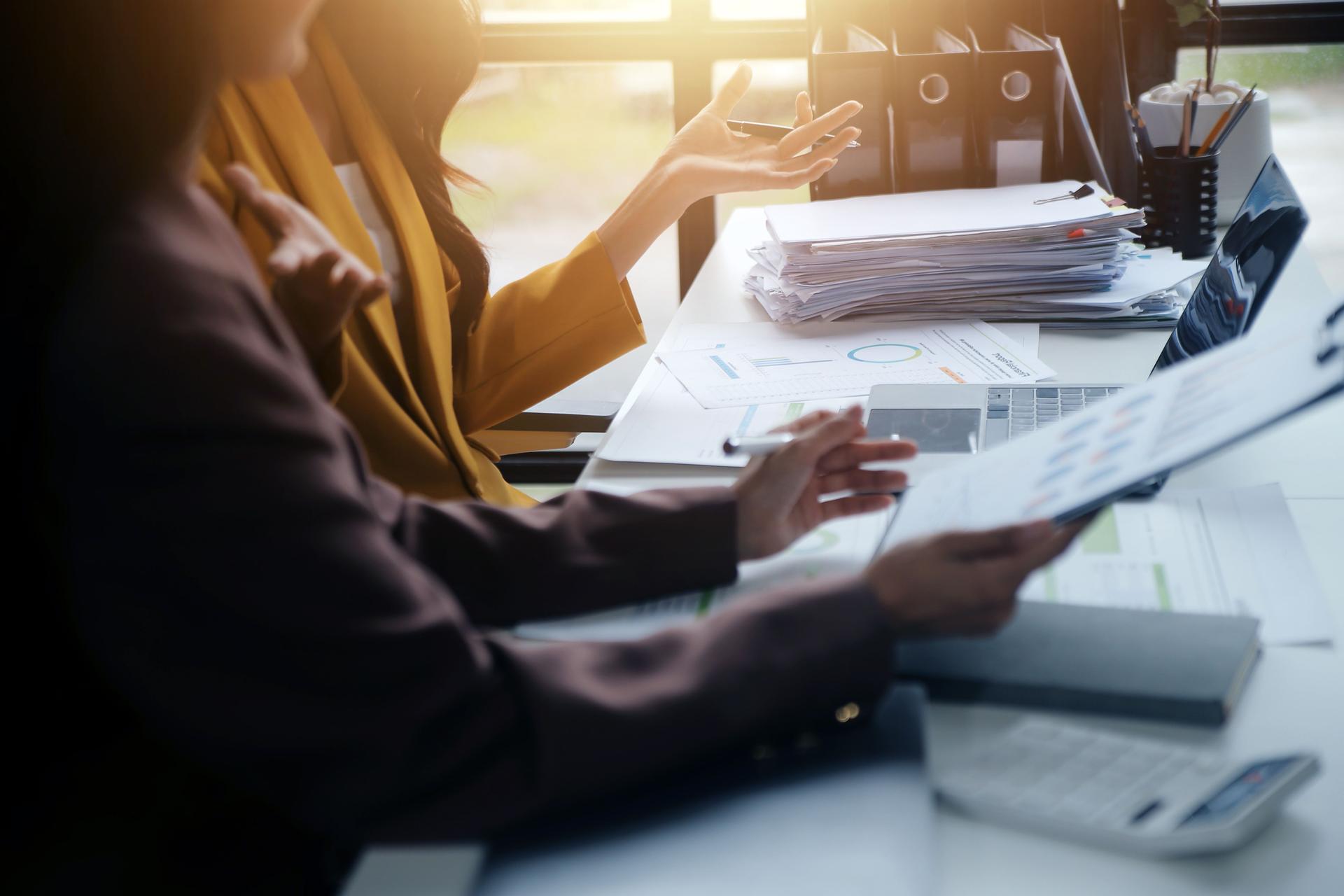 Team of business people working together in the meeting room office, teamwork background charts and graphs banner, double exposure successful teamwork,business planning concept.